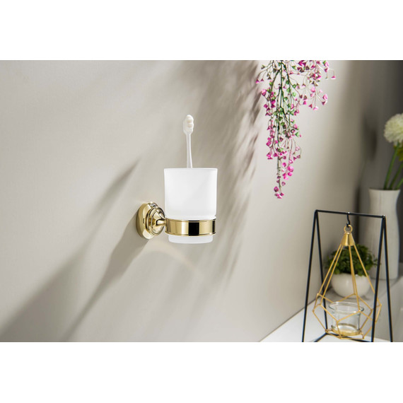 Стакан для зубных щеток Aquatek Классик AQ4504PG, цвет золото - фото 3