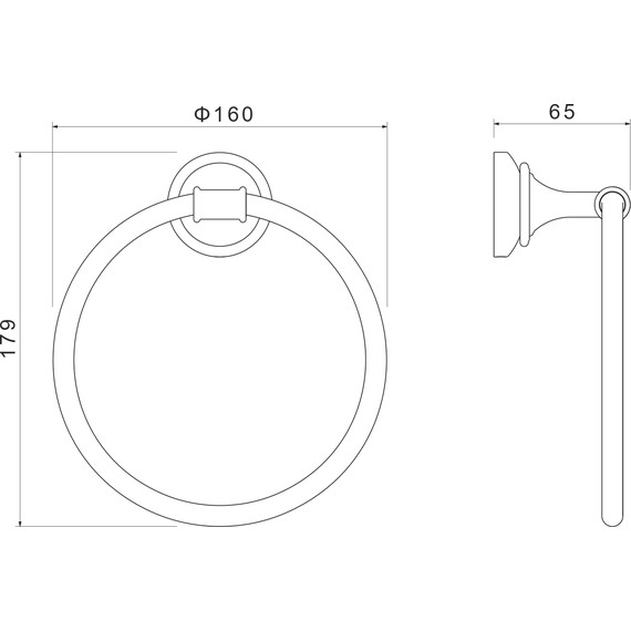 Кольцо для полотенец Aquatek Классик AQ4512CR - фото 6