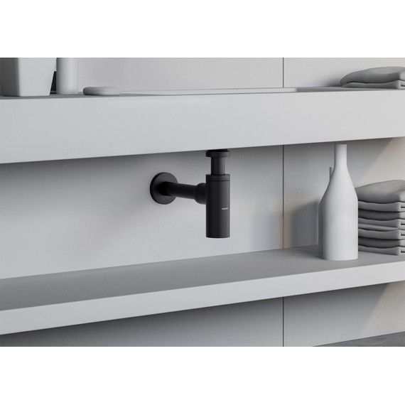 Сифон для умывальника Aquatek AQ6012MB, чёрный матовый - фото 4