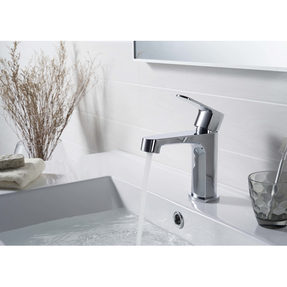 Набор смесителей 3 в 1 для ванны с коротким изливом Aquatek Оберон AQ1230CR, Цвет производителя: хром - фото 5