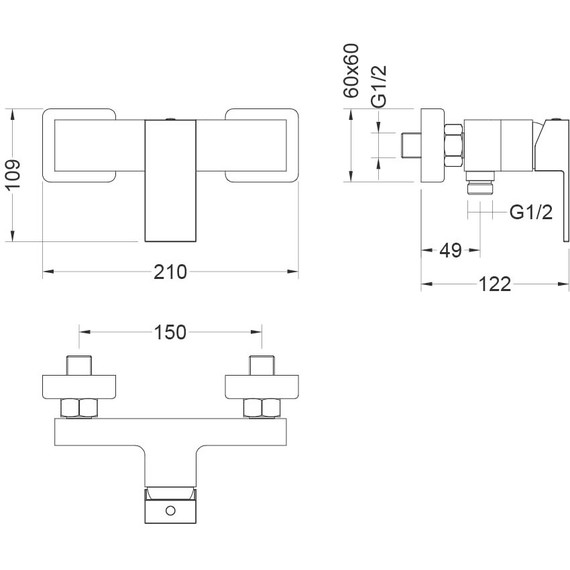 Смеситель для душа Aquatek Либра AQ1632CR, Цвет производителя: хром - фото 4