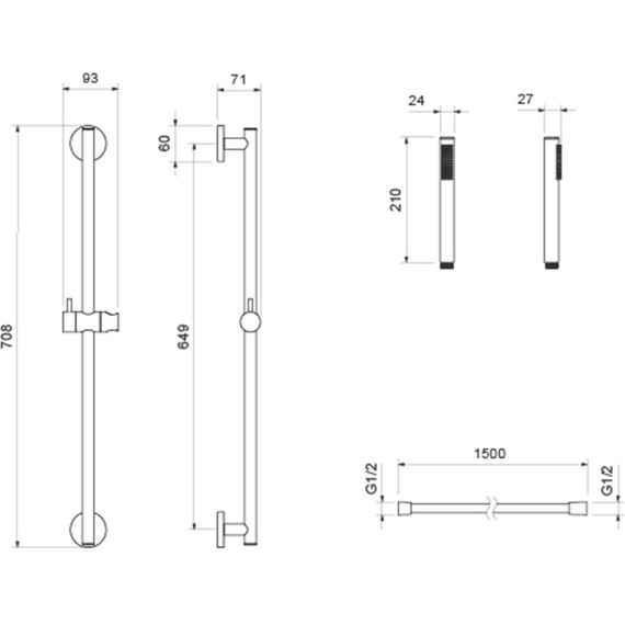 Смеситель для душа Aquatek Европа AQ1332MB, чёрный матовый, Цвет производителя: чёрный матовый - фото 5