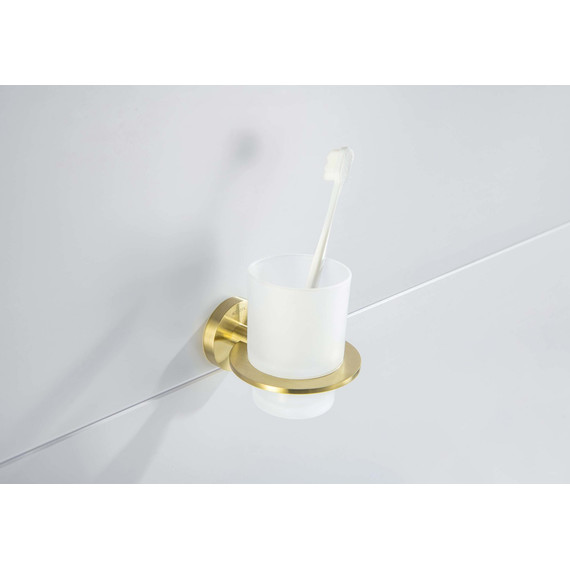 Стакан для зубных щеток Aquatek Оберон AQ4204BG, цвет золото шлифованное - фото 4