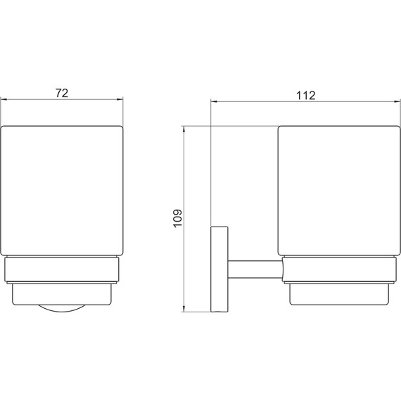 Стакан для зубных щеток Aquatek Бетта AQ4604MB, цвет чёрный матовый - фото 6