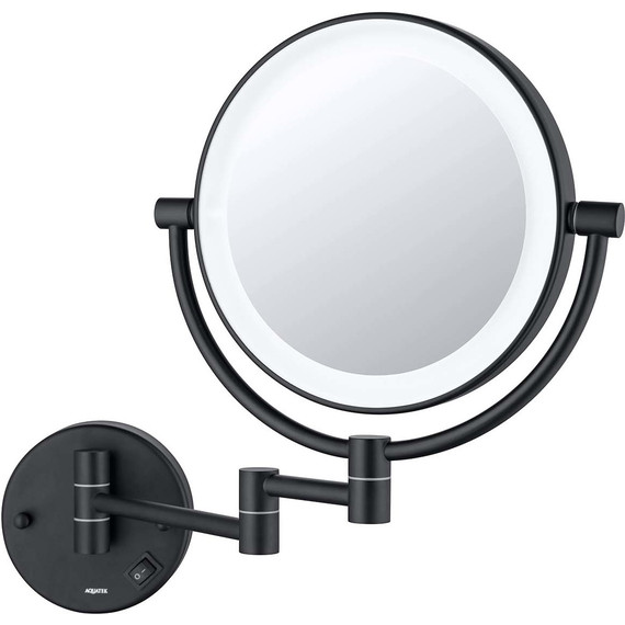 Зеркало косметическое настенное Aquatek  AQ4912MB, цвет чёрный матовый - фото 6