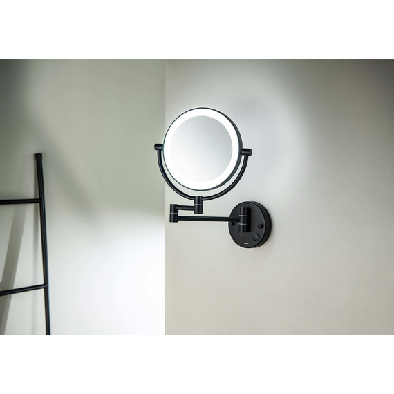 Зеркало косметическое настенное Aquatek  AQ4912MB, цвет чёрный матовый - фото 5