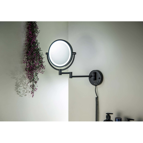 Зеркало косметическое настенное Aquatek  AQ4915MB, цвет чёрный матовый - фото 4