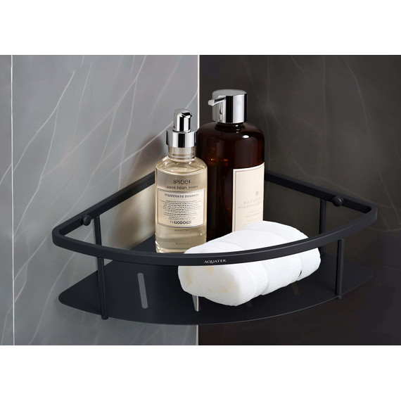 Полка угловая Aquatek  AQ4926MB, цвет чёрный матовый - фото 6