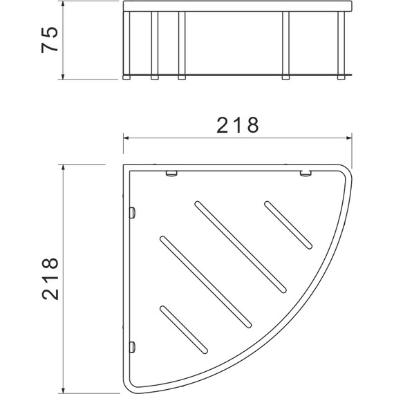 Полка угловая Aquatek  AQ4926MB, цвет чёрный матовый - фото 10