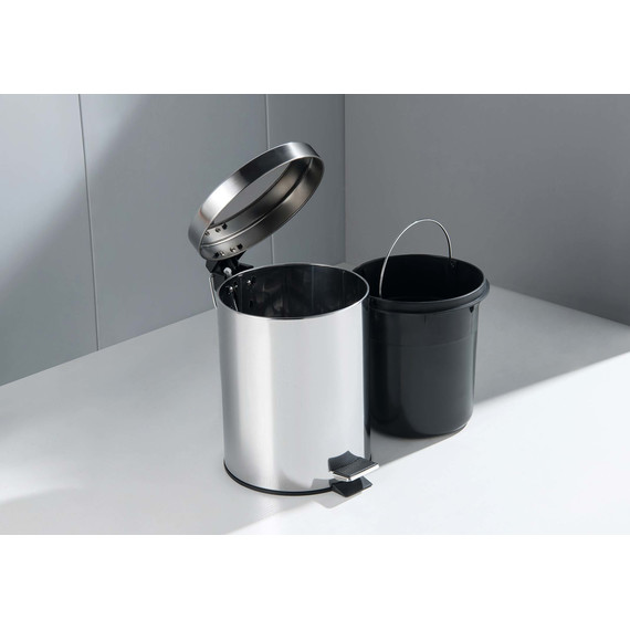 Ведро для мусора с педалью Aquatek 5 л AQ4991CR - фото 2