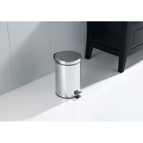 Ведро для мусора с педалью Aquatek 8 л AQ4992CR - фото 5