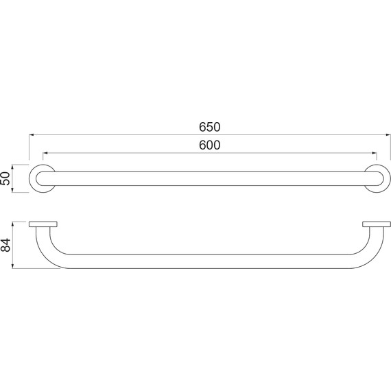 Поручень для ванны Aquatek 65 см AQ4996BGM, цвет оружейная сталь - фото 3