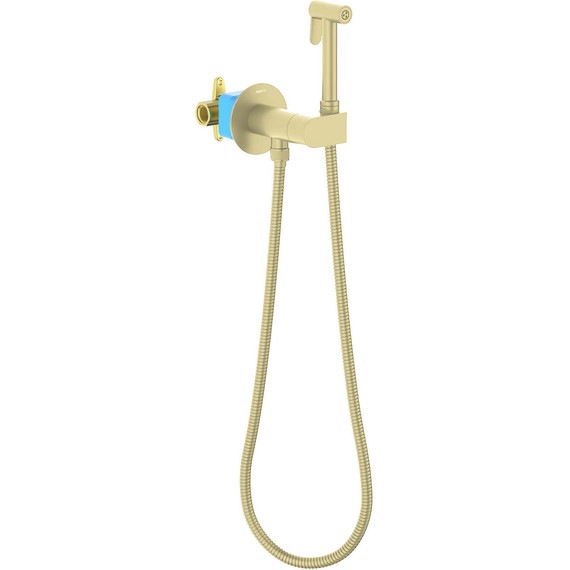 Набор для гигиенического душа Aquatek Оберон AQ1024BG (со скрытой частью и прогрессивным картриджем) золото шлифованное - фото 2