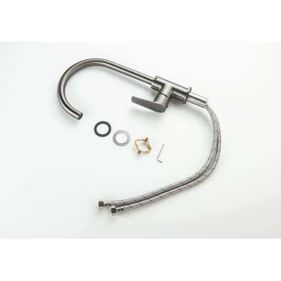 Смеситель для кухни Aquatek Бетта AQ1182BGM, оружейная сталь, Цвет производителя: оружейная сталь - фото 3