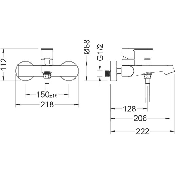 Смеситель для ванны Aquatek Оберон AQ1240BG, золото шлифованное, Цвет производителя: золото шлифованное - фото 3