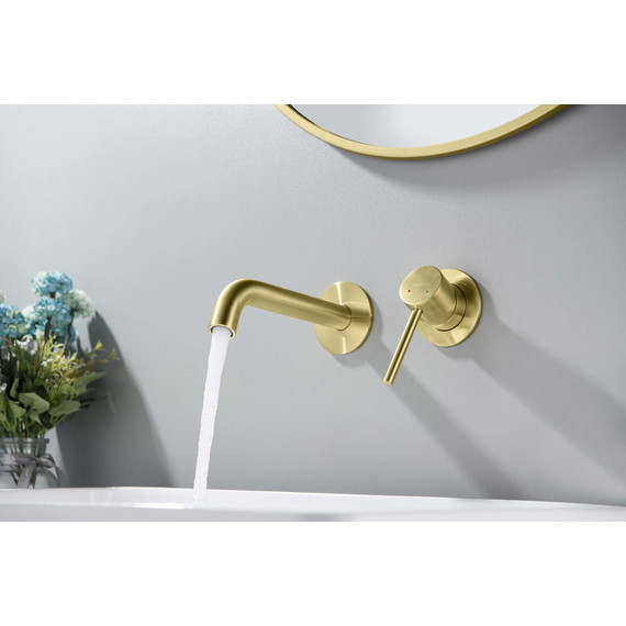 Смеситель для раковины настенный Aquatek Европа AQ1313BG, золото шлифованное, Цвет производителя: золото шлифованное - фото 9