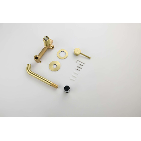 Смеситель для раковины настенный Aquatek Европа AQ1313BG, золото шлифованное, Цвет производителя: золото шлифованное - фото 10