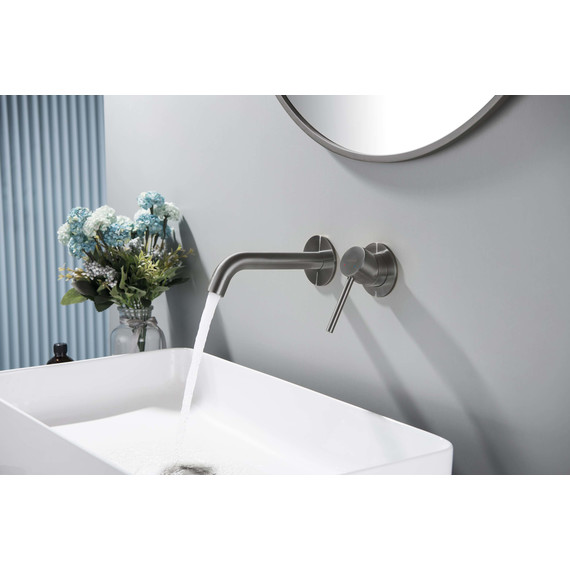 Смеситель для раковины настенный Aquatek Европа AQ1313BGM, оружейная сталь, Цвет производителя: оружейная сталь - фото 7