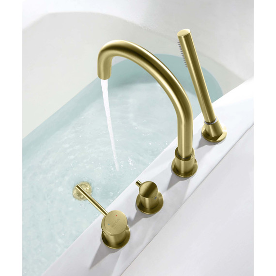 Смеситель для ванны Aquatek Европа AQ1348BG, золото шлифованное, Цвет производителя: золото шлифованное - фото 7