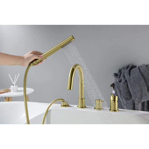 Смеситель для ванны Aquatek Европа AQ1348BG, золото шлифованное, Цвет производителя: золото шлифованное - фото 9