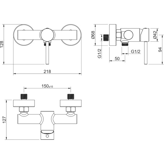 Смеситель для душа Aquatek Европа AQ1360BGM, оружейная сталь, Цвет производителя: оружейная сталь - фото 3