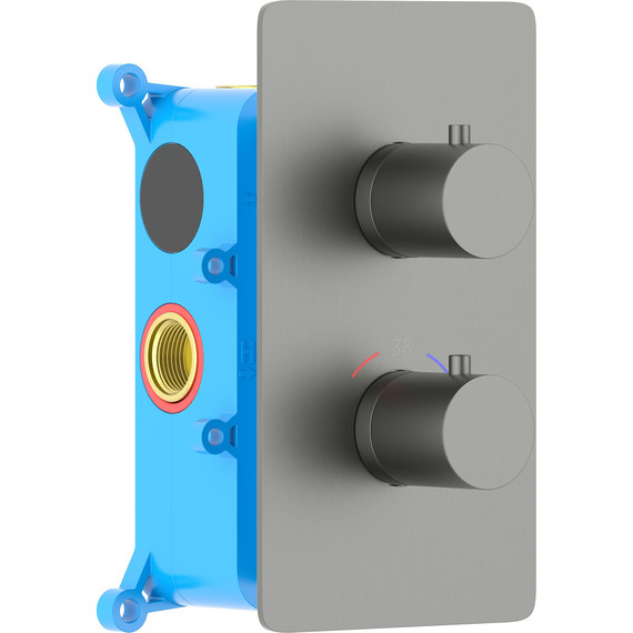 Смеситель для ванны Aquatek Европа AQ1392BGM (со скрытой частью) оружейная сталь, Цвет производителя: оружейная сталь - фото 2