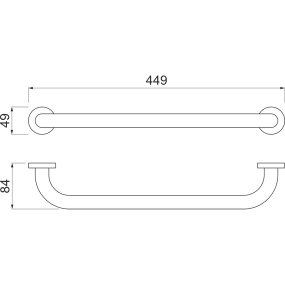 Поручень для ванны Aquatek 45 см AQ4995BG, цвет золото шлифованное - фото 7