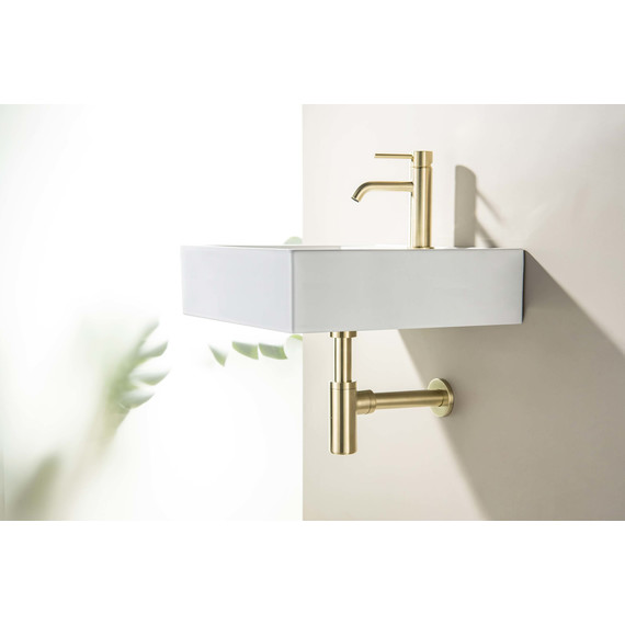 Сифон для умывальника Aquatek AQ6012BG, золото шлифованное - фото 3