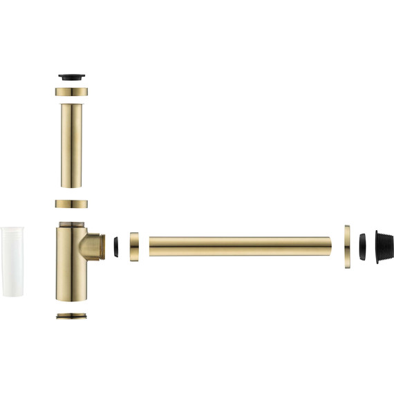 Сифон для умывальника Aquatek AQ6012BG, золото шлифованное - фото 4
