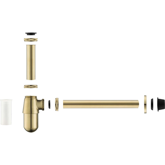 Сифон для умывальника Aquatek AQ6014BG, золото шлифованное - фото 4