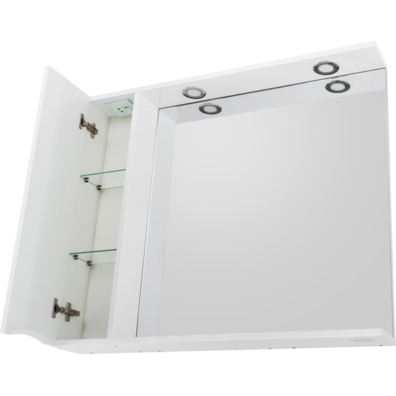 Зеркало-шкаф BelBagno 90 см MARINO-SPC-900/750-1A-BL-P-L, Bianco Lucido - фото 6
