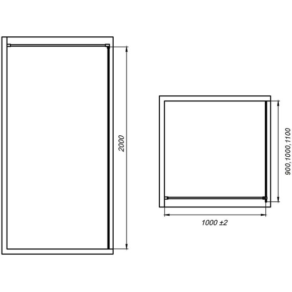 Душевая перегородка Mirsant Walk in 110 см с аксессуарами (стекло 8 мм) хром/матовое - фото 5