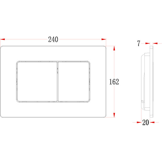 Кнопка смыва Veconi Flush FLV8-C, хром глянцевый - фото 2
