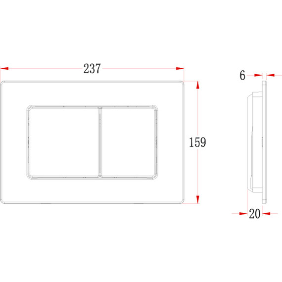 Кнопка смыва Veconi Flush FLV9-G, золото брашинг - фото 2