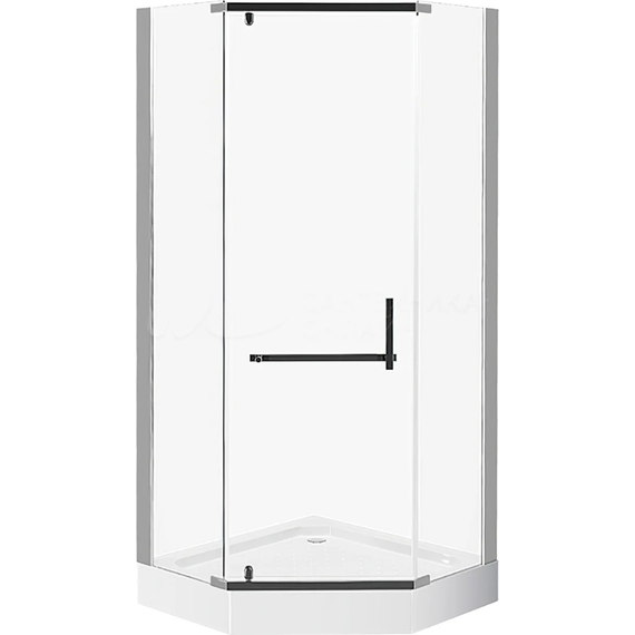 Душевое ограждение Mirsant Aurora 90х90 см хром/прозрачное - фото 2