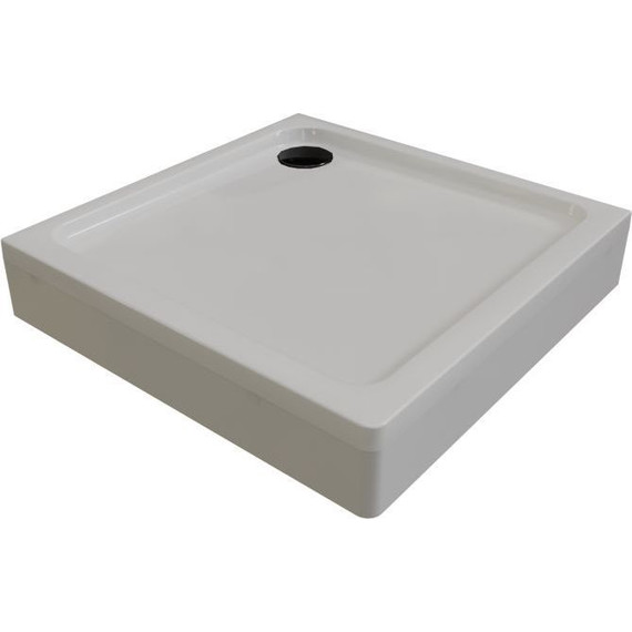 Поддон акриловый Радомир Берген SQ 90х90 см (сифон чёрный) - фото 