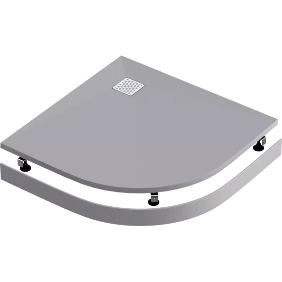 Каменный поддон Bas Essentia 90x90 см, графит (полукруглый) - фото 3