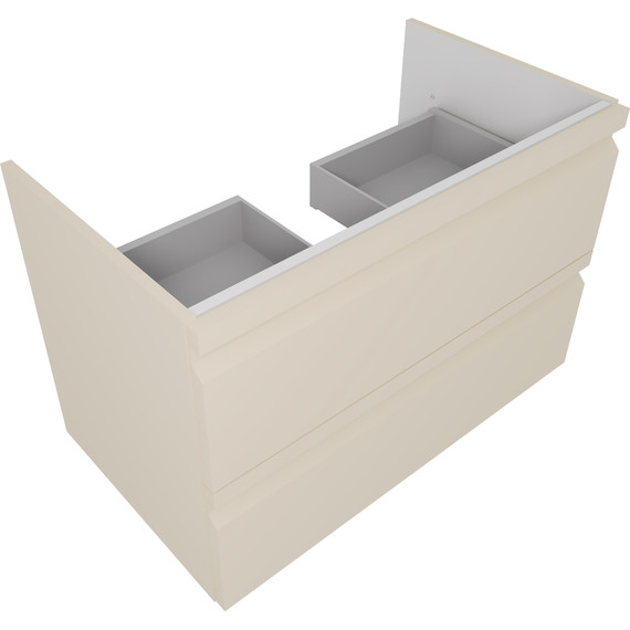 Тумба подвесная с раковиной-столешницей Aquatek 80 см AQ77080-LC, капучино светлый - фото 3