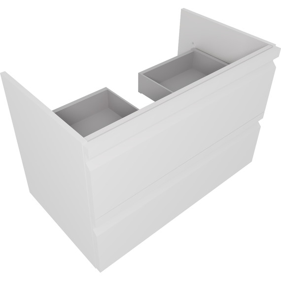 Тумба подвесная с раковиной-столешницей Aquatek 80 см AQ77080-MW, белый матовый - фото 3