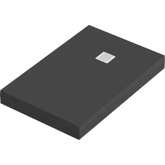 Каменный поддон Bas Essentia 120x90 см, чёрный - фото 2