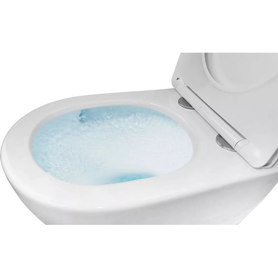 Инсталляция с подвесным унитазом комплект: Grohe Rapid SL 38772001 с подвесным безободковым унитазом Azario Trevi AZ-0093UQ3 TORNADO сиденье микролифт, крепление, кнопка смыва хром - фото 12