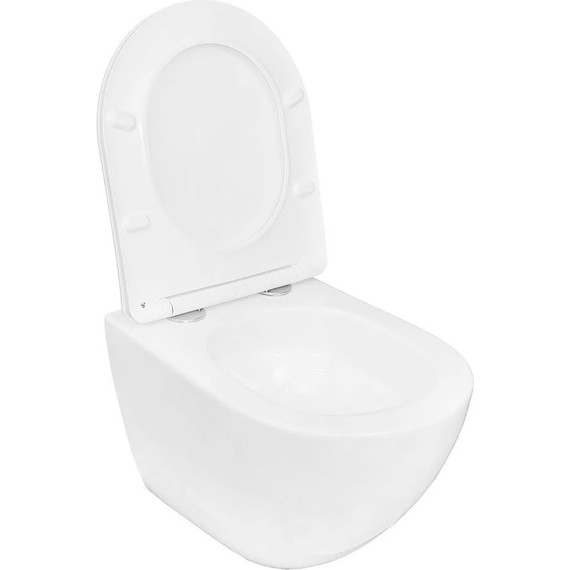 Инсталляция с подвесным унитазом комплект: Grohe Rapid SL 38772001 с подвесным безободковым унитазом Azario Trevi AZ-0093UQ3 TORNADO сиденье микролифт, крепление, кнопка смыва хром - фото 5