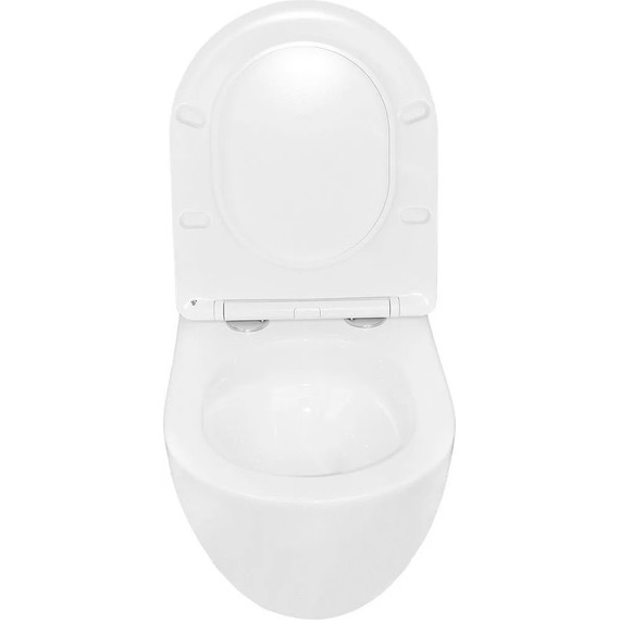 Инсталляция с подвесным унитазом комплект: Grohe Rapid SL 38772001 с подвесным безободковым унитазом Azario Trevi AZ-0093UQ3 TORNADO сиденье микролифт, крепление, кнопка смыва хром - фото 6