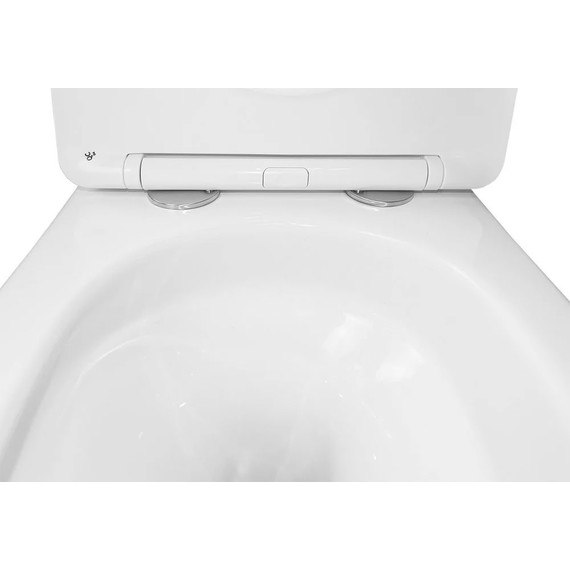 Инсталляция с подвесным унитазом комплект: Grohe Rapid SL 38772001 с подвесным безободковым унитазом Azario Trevi AZ-0093UQ3 TORNADO сиденье микролифт, крепление, кнопка смыва хром - фото 7