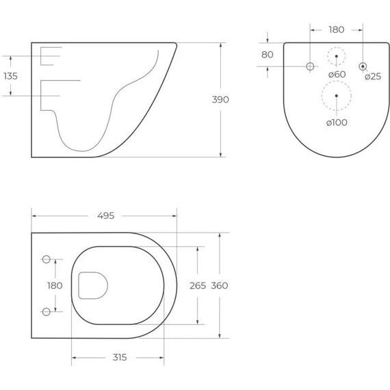 Унитаз подвесной безободковый Sintesi Ellipse SIN-TS-ELL-153 с крышкой микролифт (система смыва Торнадо) - фото 9