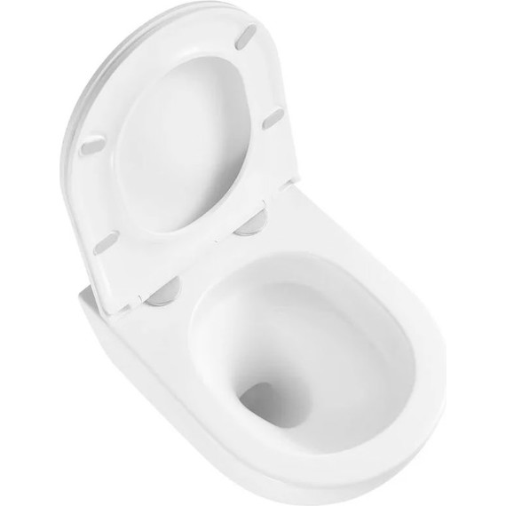 Унитаз подвесной безободковый Sintesi Ellipse SIN-TS-ELL-153 с крышкой микролифт (система смыва Торнадо) - фото 6