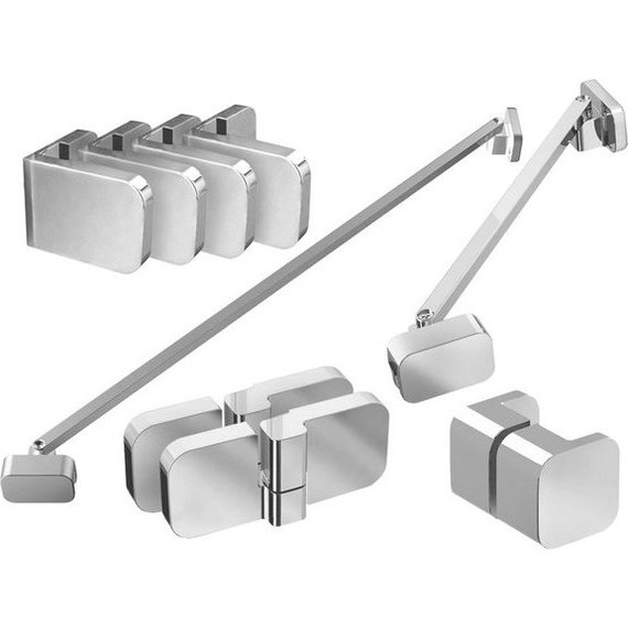 Набор металлических компонентов B SET для душевого уголка BSDPS 110 R D01000A079, хром - фото 