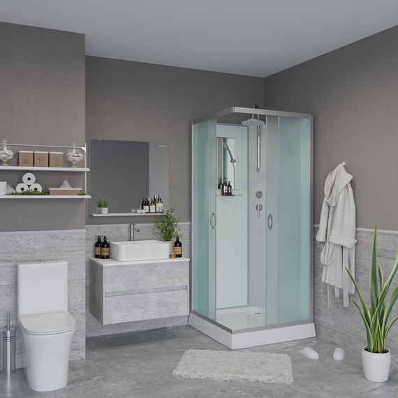 Душевая кабина Niagara 90x90 см NG-1101-14BKT, серебро/матовое - фото 3