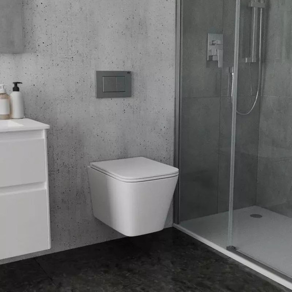 Инсталляция с подвесным унитазом комплект: Grohe Rapid SL 38772001 с подвесным безободковым унитазом Sintesi Balti SIN-TS-BLT-172 сиденье микролифт, крепление, кнопка смыва хром (система смыва Торнадо) - фото 14