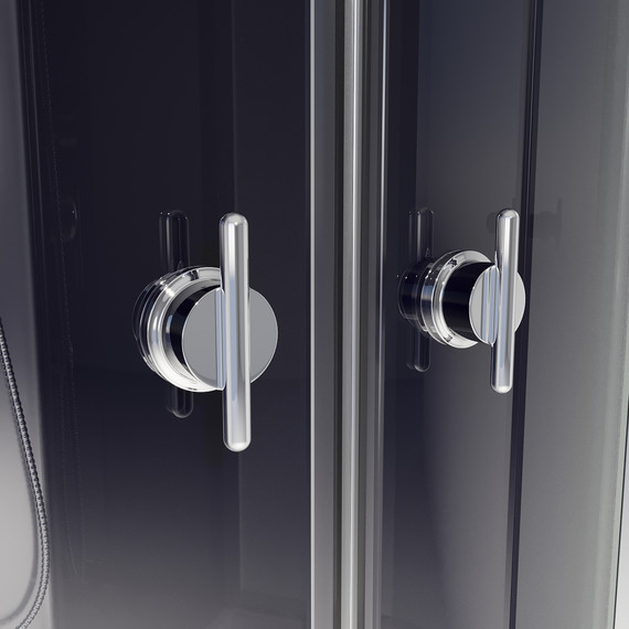 Душевая кабина Niagara 100x80 см E100/80/40L/TN/BK, хром/тонированное - фото 12